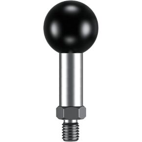 1'' Ball Mount with 1/4"-20 Threaded Post Compatible with RAM Mounts B Size 1 Inch Portale Screw Ball Head for Bike, Motorcycle,Rearview Mirror (Black1, 1/4-20)