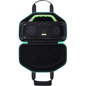 LTGEM Case Compatible with DOSS Extreme Boom S Portable Speaker, Black+Green Trim