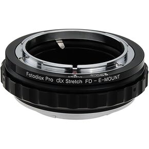 Fotodiox DLX Stretch Lens Mount Adapter - Canon FD & FL 35mm SLR Lens to Sony Alpha E-Mount Mirrorless Camera Body with Macro Focusing Helicoid and Magnetic Drop-in Filters