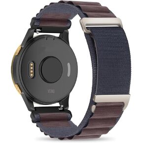 Alpine Loop Nylon 18mm Watch Bands Compatible with Garmin Venu 2S/3S/Vivoactive 4S/Vivomove 3S,Soft Breathable Adjustable with C-Hook Sports Strap for Forerunner 265S/255S/255S Music Men Women