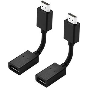 2pcs HDMI Male to Female Swivel Adapter Any Angle Adjustable Rotation 360 Degree Connector Supports 3D 1080P HDMI Extender for Fire TV Stick, Roku Stick, Google Chromecast, Xbox, PS4, PS3.