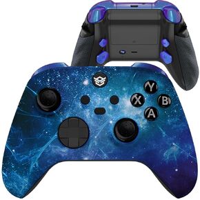 HEXGAMING ADVANCE Wireless Controller for Xbox Series X & S - 4 Remappable Back Buttons, Triggers Stop, Interchangeable Thumbsticks - Blue Nebula