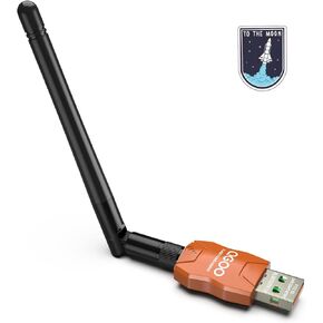 Class 1 Long Range Bluetooth Adapter for PC, QGOO USB Bluetooth Adapter for PC 5.3+EDR, Bluetooth Dongle Bluetooth Receiver Support Windows10/8.1/8/7（orange-128）