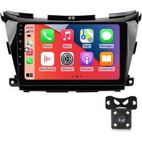 Radio Upgrade for Nissan Murano Z52 2014-2020 Carplay Car Stereo Replacement with Carplay & Android Auto 8-Core CPU 4+64G 10 Inch Touch Screen Bluetooth GPS Navigation DSP Steering Wheel Control