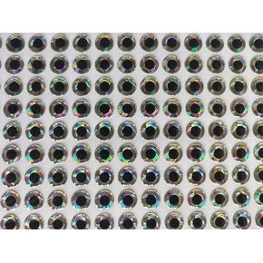 80 Pcs Black 6mm 3D Soft Holographic Fishing Lure Fly Tying Material Craft Doll DIY Eyes, Fly Tying Materials Accessories