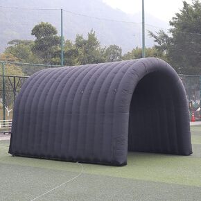 SAYOK 16.8ft Inflatable Tunnel Entrance Sports Inflatable Tunnel Sport Tunnel Entrance Inflatable Football Tunnel Tent with Blower for Event Exhibition Promotion(Black, 16.8ft x 10ft x 9.24ft)