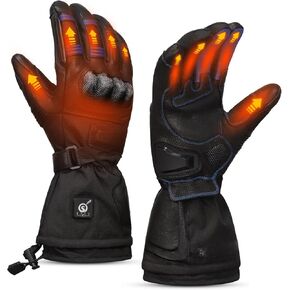 SAVIOR HEAT Heated Motorcycle Gloves for Men Women，7.4V Heating Gloves with 3000mAh Rechargeable Battery Electric Gloves for Cycling Riding Snowmobile Skiing