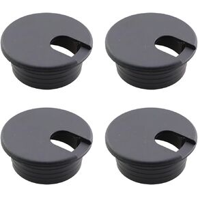 4pcs 38mm سلك الأسطح والكابلات ثقب الأكمام يغطي سطح المكتب مربع كابل السطح السود