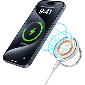 Samsung S23 Ultra Wireless Charger Pad Fast Charging,15W Fast Car Wireless Charging Pad Stand Station MagSafe Charger for Galaxy S23/S22/S21/S24/A35,iPhone 15/14/13Pro Max,Google Pixel 8a/8Pro/7/6/5/4