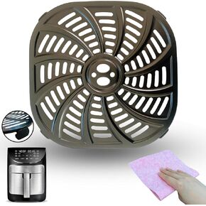 7QT Square Air Fryer Crisper Plate for Gourmia GAF798 7QT Air Fryers, Premium Air Fryer Grill Pan Plate Tray Rack Insert Grate Grid Shelf for 7QT Gourmia Air Fryers, Nonstick, Dishwasher Safe
