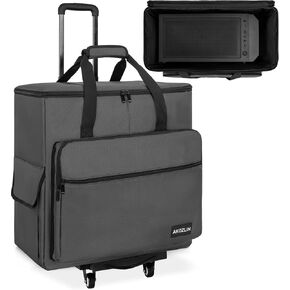 AKOZLIN Rolling Desktop Gaming Computer Tower PC Carrying Case with Detachable Cart Travel Storage Bag for Host, Keyboard and Mouse with Portable Dolly