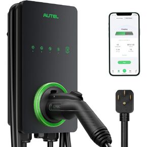 Autel Home Smart AI Level 2 EV Charger up to 40Amp, 240V, Indoor/Outdoor Fast Electric Vehicle Charging Station with Flexible 25-Foot Cable, NEMA 14-50 Plug, Dark Gray