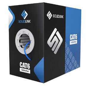 1000ft CAT6 4/UTP Solid Copper Clad Aluminum Conductor Cable 23AWG LAN Network Ethernet 550Mhz Wire (White)