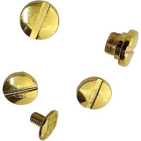 Polished Gold Grip Screws Set for Taurus PT92, PT96, PT57, PT58, PT92C, PT99, PT100, PT101, PT908, PT945 – 4 Fat Screws & 1 Slim Screw Included