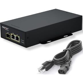 PROCET 60W SFP Fiber PoE Injector Gigabit SFP/ Uplink PoE Power Supply, LAN Multi-Options, IEEE802.3at/bt PoE++, PoE 6KV Surge Protection, Wide Temp -40℉ to 149℉, PT-PSE107GRO-S