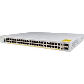 Cisco Catalyst 1000-48P-4X-L Network Switch, 48 Gigabit Ethernet PoE+ Ports, 370W PoE Budget, 4 10G SFP+ Uplink Ports, Enhanced Limited (C1000-48P-4X-L)