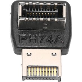 USB3.1 Type E Adapter Computer Motherboard USB3.1 TYPEE Adapter 90 Degree Steering Elbow USB 3.1 Type E Adapter 90 Degree Steering Elbow Vertical USB C Header Converter for (PH74A)