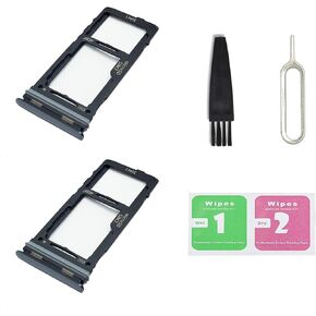 2 PCS for Galaxy A52 5G Dual SIM Card Tray Replacement, Dual SIM Card Slot Holder Compatible with Galaxy A52 5G (Black)