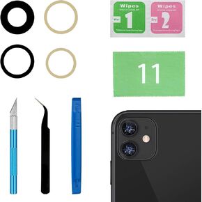 for iPhone 11 Back Camera Lens Glass Replacement Rear Camera Lens Glass Replacement with Repair Tool Kit