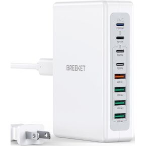 USB C Charger 260W USB C Charger Block,Upgraded GaN III 8-Port Fast Charging Station Hub,PD 100W 65W 45W 25W 20W Laptop Charger Adapter for MacBook Pro/Air,DELL,Steam Deck,iPhone 16/15,Galaxy S24/23