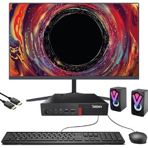 Lenovo ThinkCentre M910Q Mini Desktop PC with 21.5 inch FHD Monitor, Core i5-6500 3.2GHz, 16 GB RAM, 512 GB SSD, Speaker, Keyboard and Mouse, Wi-Fi, Windows 10 Pro(Renewed)
