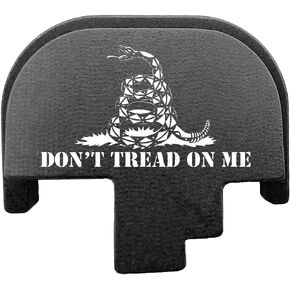 BASTION Laser Engraved Rear Butt Cover Back Plate for Smith & Wesson M&P M2.0 9mm/.40 Cal/45 ACP Full Size ONLY - Don't Tread On Me