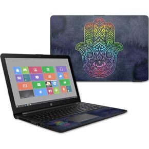 MightySkins Skin Compatible with HP 15t Laptop 15.6" (2017) - Rainbow Hamsa | Protective, Durable, and Unique Vinyl Decal wrap Cover | Easy to Apply, Remove, and Change Styles | Made in The USA