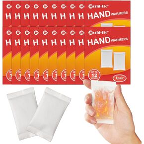 Hot Hand Warmers Disposable, 20 Pair, Up to 12 Hours of Heat, Air Activated Heat Packs for Hands, Hot Packs for Hands, Natural Odorless Instant Warmer Winter Warmers