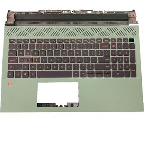 Replacement Laptop Palmrest with Backlit Keyboard for DELL G15 5510 5511 5515 Upper Case 0NY2X4 NY2X4 New (red Backlit Keyboard)