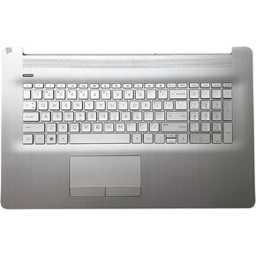 Replacement for HP 17BY 17-by 17CA 17-CA Laptop Upper Top Cover Case Palmrest Backlit Keyboard Touchpad Assembly Part with ODD L92783-001 6070B1308113 Top Cover Sliver 2020 Year