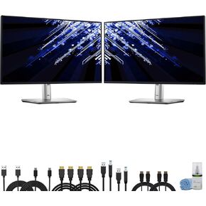 Dell 2 x P2425H 24" Full HD, (1920 x 1080) Display, 16:9 IPS, LED, 100Hz Monitor (P2425H) + 2 x USB-C Cable + Cleaning Kit