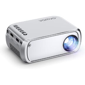 Vamvo Projector Mini Portable Video Projector, Movie Projector For Home Theater Compatible with HDMI/TYPE-C/USB/VGA/AV/Smartphone/TV Box/Laptop/ iOS/Android
