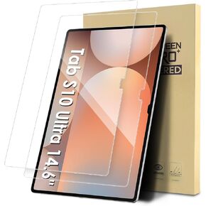2-Pack Screen Protector Compatible with Samsung Galaxy Tab S10 Ultra 14.6" 2024, Tempered Glass Clear Film, Anti-Scratch, 9H Hardness, Easy Installation