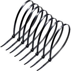 Cable tie, 12 inch self-locking nylon zip ties(100pcs) black heavy duty ziptie, suitable for indoor and outdoor use in the company