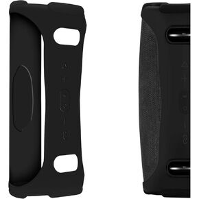 Geekria Silicone Speaker Case Cover, Compatible with JBL Xtreme 3 Case, Protective Waterproof Soft Skin, Replacement Bluetooth Speakers Travel Carrying Case with Keychain Hook (Black)