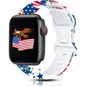 Replacement Band Compatible for Apple Watch 38mm 40mm 41mm 42mm 44mm 45mm, Sport Band Compatible for iwatch for Women Men, Soft Silicone Sport Strap Replacement Band for iWatch Series 7/6/5/4/3/2/1/SE