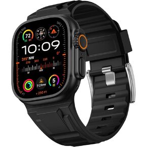فرقة Dirrelo Sport متوافقة مع فرق Apple Watch للرجال 49mm 46mm 45mm 44mm 42mm 42mm ، معصم معصم عريض ناعم مقاوم للماء Women TPU LOME For IWatch Series 10 9 8 7 6 5 3 2 1 SE Ultra 1 2 2