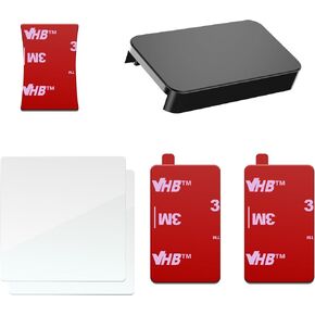 Q4 Dash Cam Mount Base with 2Pcs Double-Sided Sticker for Front Camera, 1Pcs Adhesive Pads for Rear Camera, 2Pcs Windshield Electrostatic Films for Q4 Dual Dash Cam