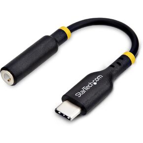 StarTech.com USB-C to 3.5mm TRRS Headphone/Headset Jack Audio Adapter, USB Type-C Aux Dongle, Hi-Fi 32-bit DAC, for PC/Phone
