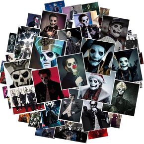 50PCS Rock Ghost Band Stickers Catoon Waterproof Graffiti Vinyl Decals Laptop Toy Kid Gifts