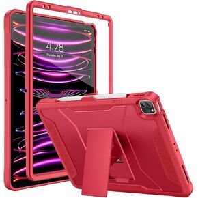 Soke Case for iPad Pro 12.9 Inch 6th/5th/4th Generation(2022/2021/2020 Release), Rugged Shockproof Protective Cover with Built-in Kickstand for Apple iPad Pro 12.9 - Black