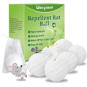 6 Packs Repellent Rat Ball Mouse Repellent, Peppermint Oil to Repel Mice and Rats, Rats Mice Mouse Repellent Deterrent Pest Insect Control