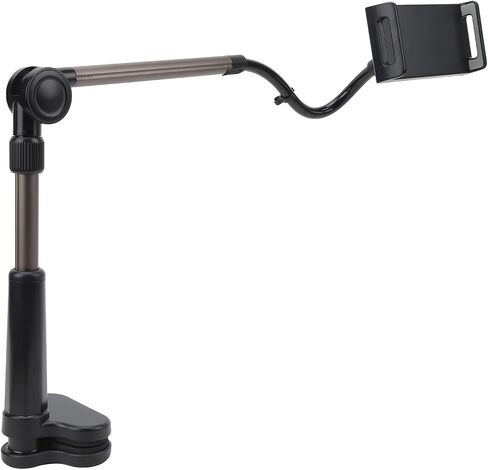 Health Gear Tablet Clamp Holder Desk Mount Clamp, Flexible 360 Degree Adjustable Tablet Arm Mount Stand Holder Universal Phone Clamp Bracket, Sturdy Aluminum Alloy Bendable Arm in Saudi Arabia