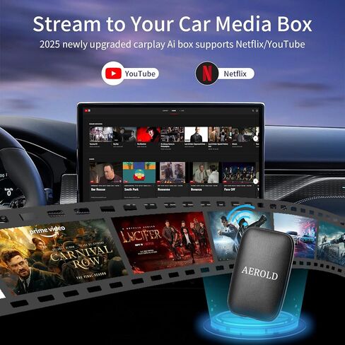 4 في 1 محول Carplay & Android Auto Adapter ، 2025 ترقية محول CarPlay المتوافق مع Netflix/YouTube in Saudi Arabia