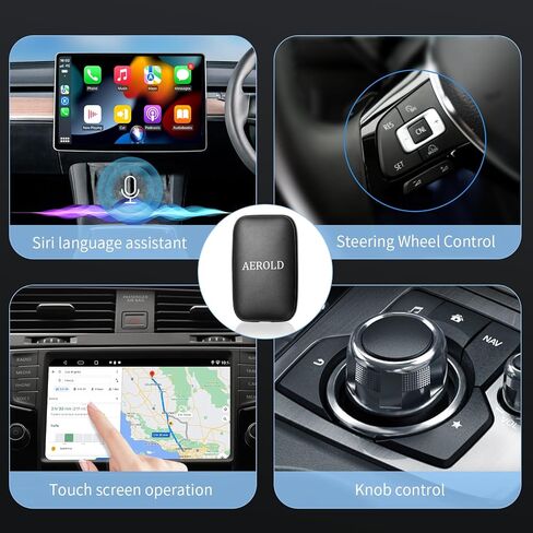 4 في 1 محول Carplay & Android Auto Adapter ، 2025 ترقية محول CarPlay المتوافق مع Netflix/YouTube in Saudi Arabia