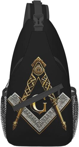 Master Mason Masonic Hiking Daypacks Cross-body Sling Backpack for Men Women Outdoor Cycling Hiking Travel in Kuwait