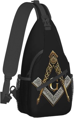 Master Mason Masonic Hiking Daypacks Cross-body Sling Backpack for Men Women Outdoor Cycling Hiking Travel in Kuwait