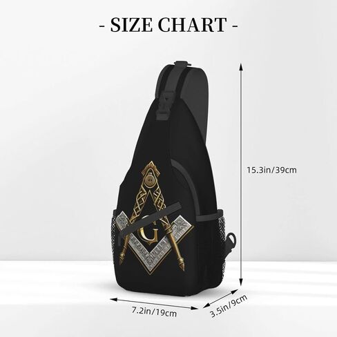 Master Mason Masonic Hiking Daypacks Cross-body Sling Backpack for Men Women Outdoor Cycling Hiking Travel in Kuwait