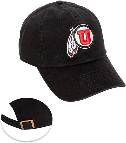 University of Utah Baseball Hat UT Utes Brimmed Embroirderd Hats Cap Adjustable Cloth Strap Adult (Style K) Grey in Saudi Arabia