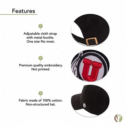 University of Utah Baseball Hat UT Utes Brimmed Embroirderd Hats Cap Adjustable Cloth Strap Adult (Style K) Grey in Saudi Arabia